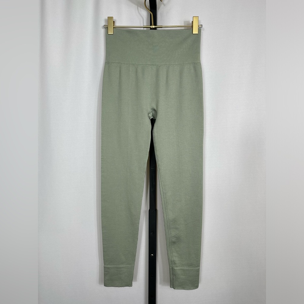NWT Madewell High Rise Seamless Ribbed Leggings Light Sage  XXS/XS NF342